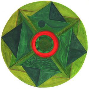 Grünes Mandala von Monika Heer