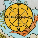 Tarotkarte Glücksrad Detailansicht